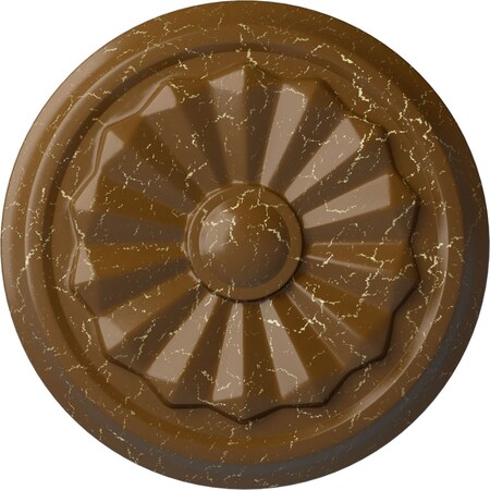 Ekena Millwork Olivia Ceiling Medallion (Fits Canopies up to 2 1/8"), 7 7/8"OD x 1 1/8"P, Smokey Topaz Crackle CM07OLSTC